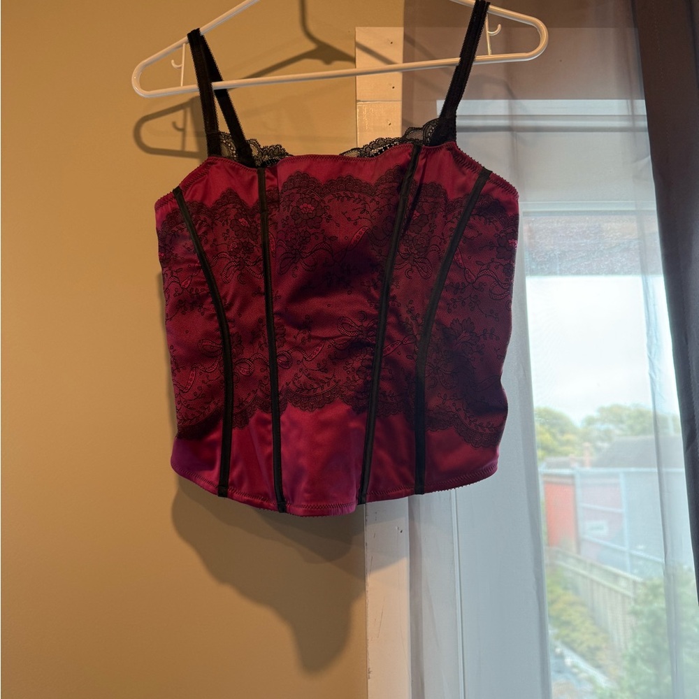 Chantelle Burgundy Lace Camisole